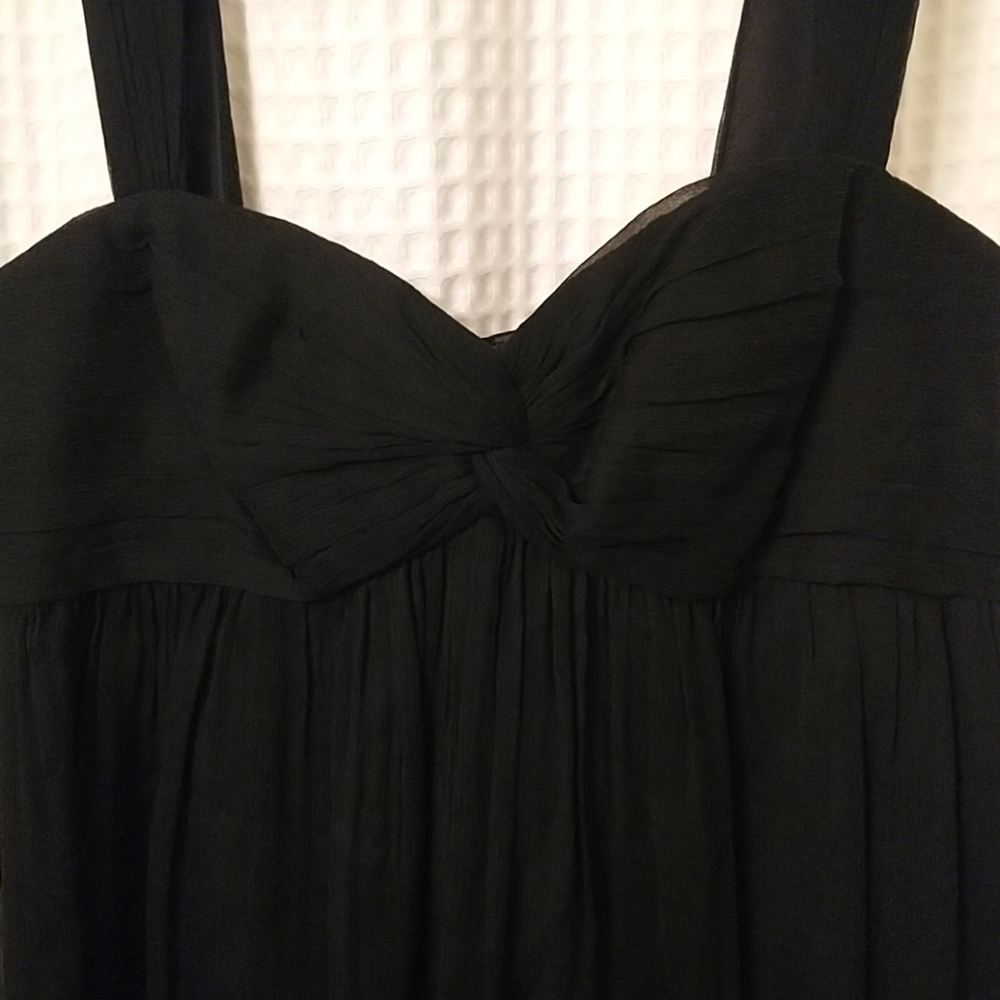 Jcrew black Chiffon wedding guest collection dress
